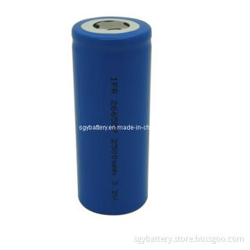IFR26650P-2500mAh Rechargeable LiFePO4 Battery
